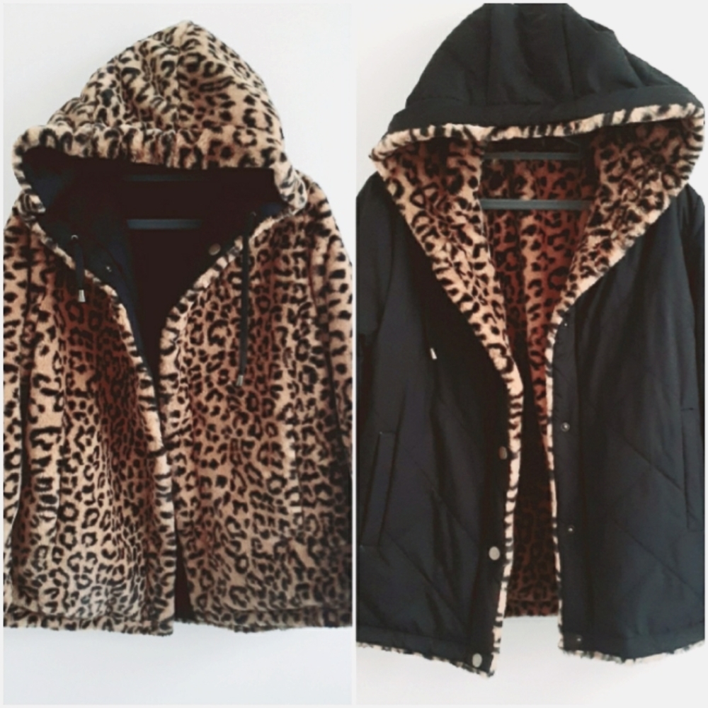 Trina Turk Reversible Faux Fur Coat